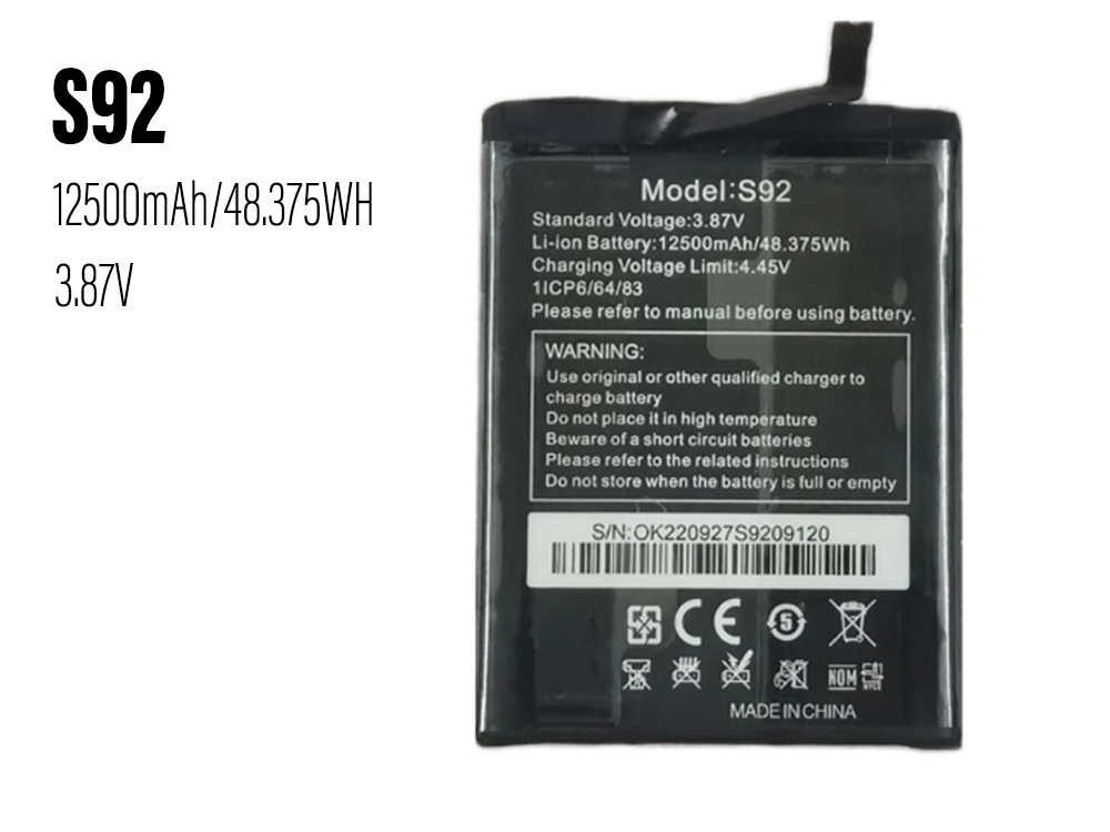 Oukitel S92 battery